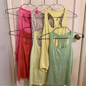 Set of 6 Lululemon Swiftly Tanks (Racerback), Size 6